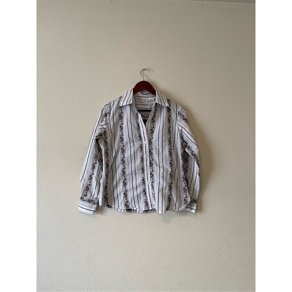 Vintage floral button down western style shirt size small